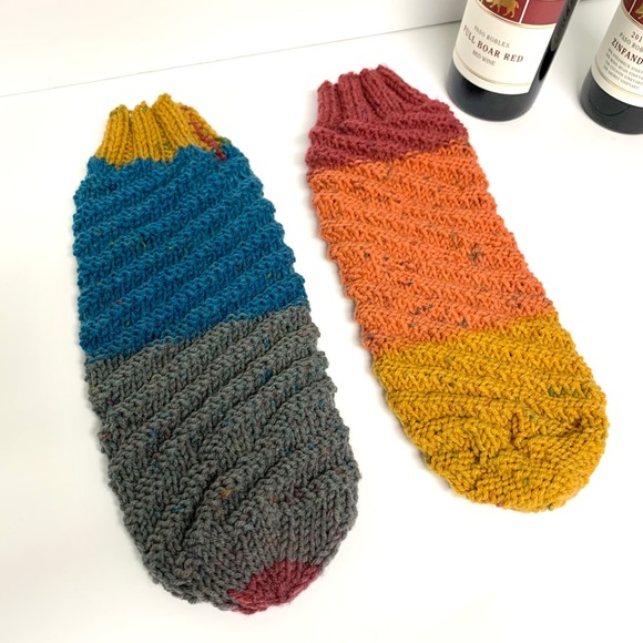 Handknit bottle cozies.  B2 - Picture 5 of 5